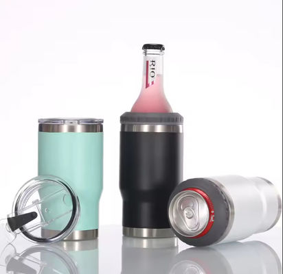 kwaliteit  14oz 3-in-1 Custom OEM Coffee Tumbler Mug Cola Holder Stainless Steel Beer Can Cooler fabriek