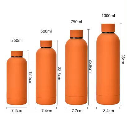 Touch Rubber Verf Dubbele Wand Vacuüm Flask Tumbler 500ml roestvrij staal waterflessen