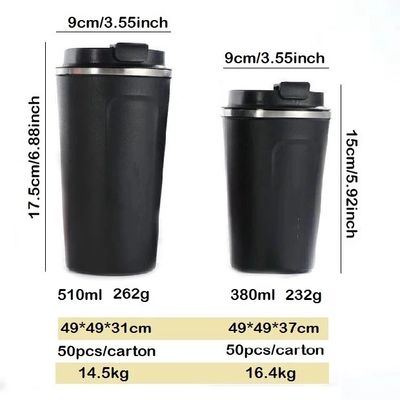 17oz smalle het Roestvrije staalmok van het Lichaamsontwerp, Koffie Geïsoleerd Mok Lekvrij Deksel