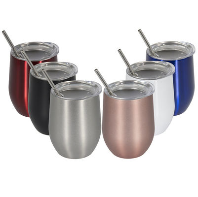 12oz het Vacuüm van de de Koffiemok van het capaciteitsroestvrije staal dat met Hete Overdrachtemblemen wordt geïsoleerd