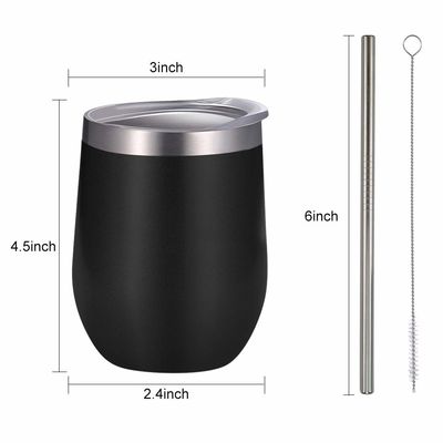12oz het Vacuüm van de de Koffiemok van het capaciteitsroestvrije staal dat met Hete Overdrachtemblemen wordt geïsoleerd