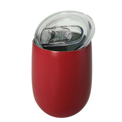 het Roestvrije staalmok van 360ml 480ml met Deksel, Koffie Geïsoleerde Mok Rode Druk