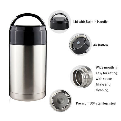 1000ml vacuüm Geïsoleerde Lunchdoos, Doos van de Roestvrij staal de Thermische Lunch voor Jonge geitjes