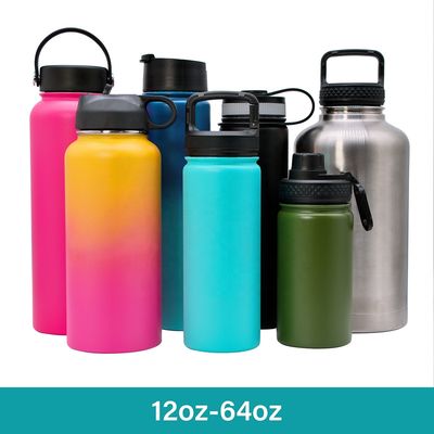 12oz - Geïsoleerde Vacuüm van de de Flessen Dubbele Muur van 64oz het Roestvrij staal Geïsoleerde
