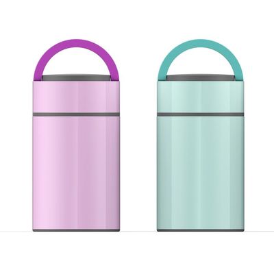 De leuke Roze/Groene Vacuüm Geïsoleerde Druk van de Lunchcontainer Verwarmde Overdracht