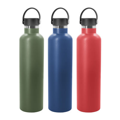 18oz 21oz 24oz zuigen Geïsoleerde Fles, Smal Mondfles het In reliëf maken Embleem